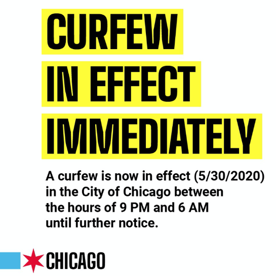 Chicago Curfew in Effect