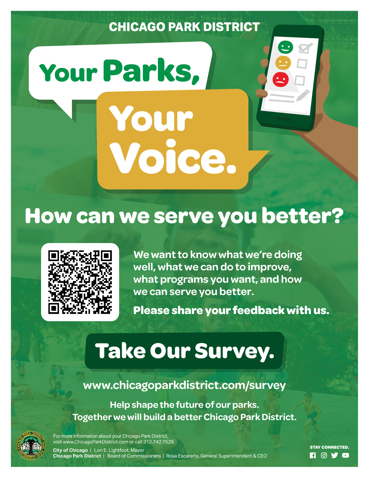 Your Parks Your Voice English Survey Flyer
