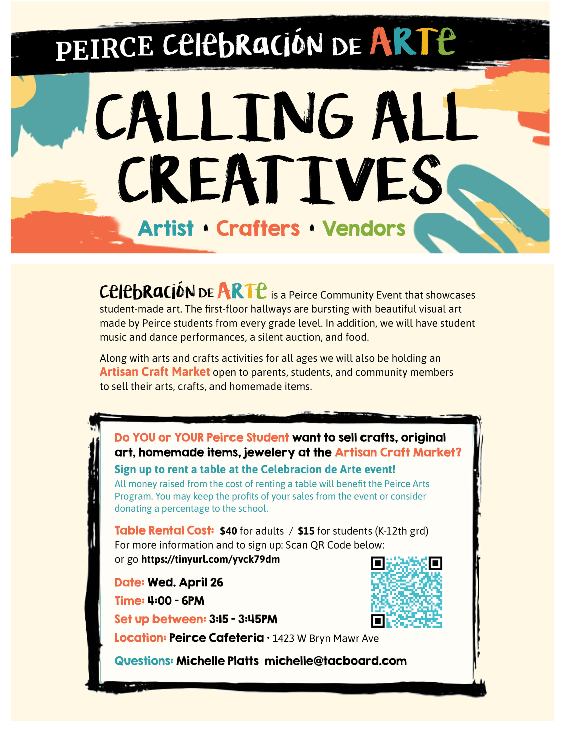 Calling all Creatives- Artists, Crafters, Vendors