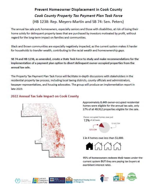 Show Your Support for Preventing Homeowner Displacement in Cook County