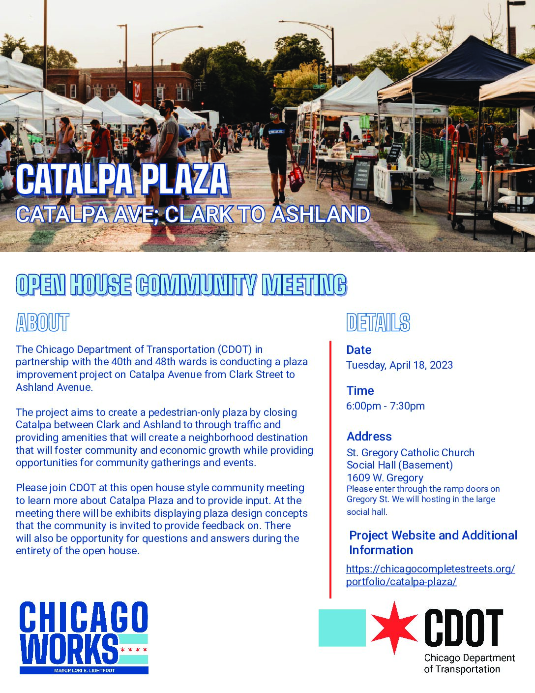 Catalpa Plaza Open House Community Meeting