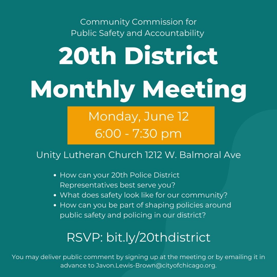 20th District CCPSA Monthly Meeting