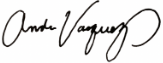 Signature of Alderperson Andre Vasquez