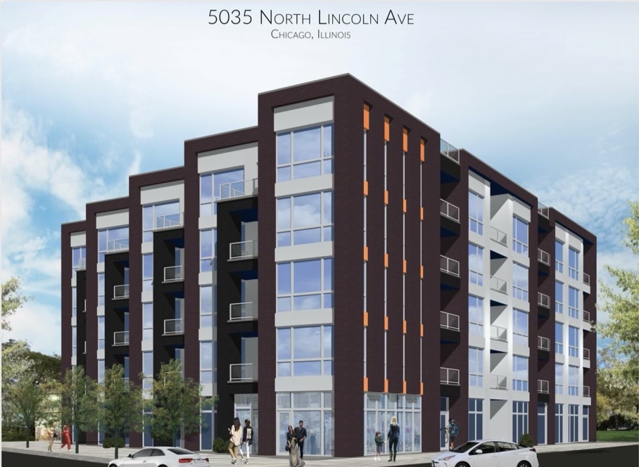 Rendering of a five-story proposed development