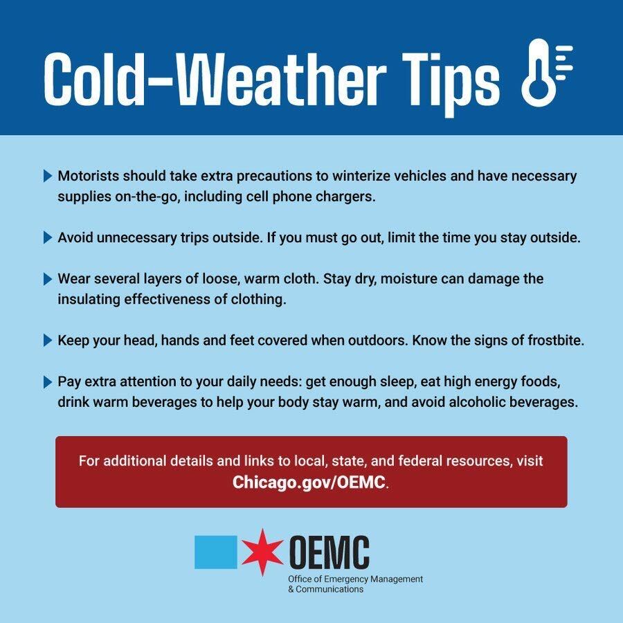 list of cold weather tips, which are listed below