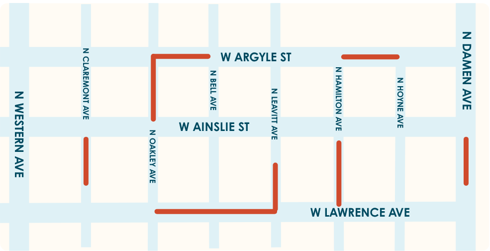 Ravenswood Water Main Construction Map